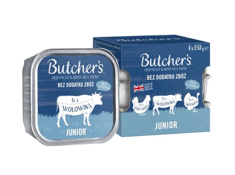 ⁨BUTCHER'S Original Junior Mega pack mix Pate - wet dog food - 4 x 150g⁩ at Wasserman.eu