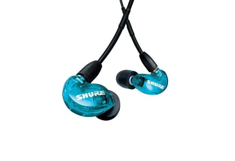 ⁨Shure SE215DYBL+UNI-EFS - Słuchawki douszne AONIC215 z pojedynczym przetwornikiem i kablem 3.5mm (niebieskie)⁩ w sklepie Wasserman.eu