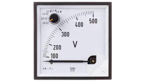⁨Voltmeter with switch N E615 500V operating position C3 K=90 deg without KJ EP29NE6150000 approval⁩ at Wasserman.eu