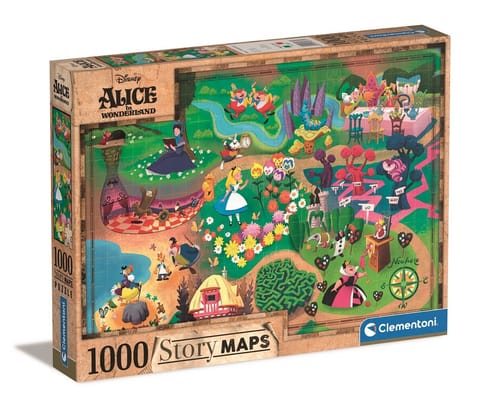 ⁨Puzzle 1000 elementów Story Maps Alicja w Krainie Czarów⁩ w sklepie Wasserman.eu