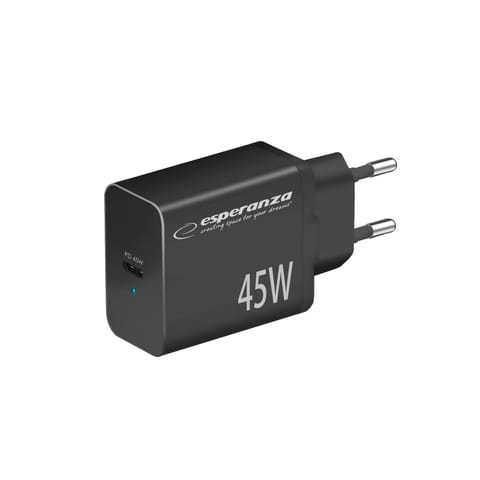 ⁨Esperanza EZC108K mains charger 45W Black⁩ at Wasserman.eu