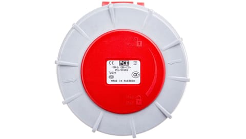 ⁨Portable socket 63A 4P 400V red IP67 POWER TWIST 234-6⁩ at Wasserman.eu