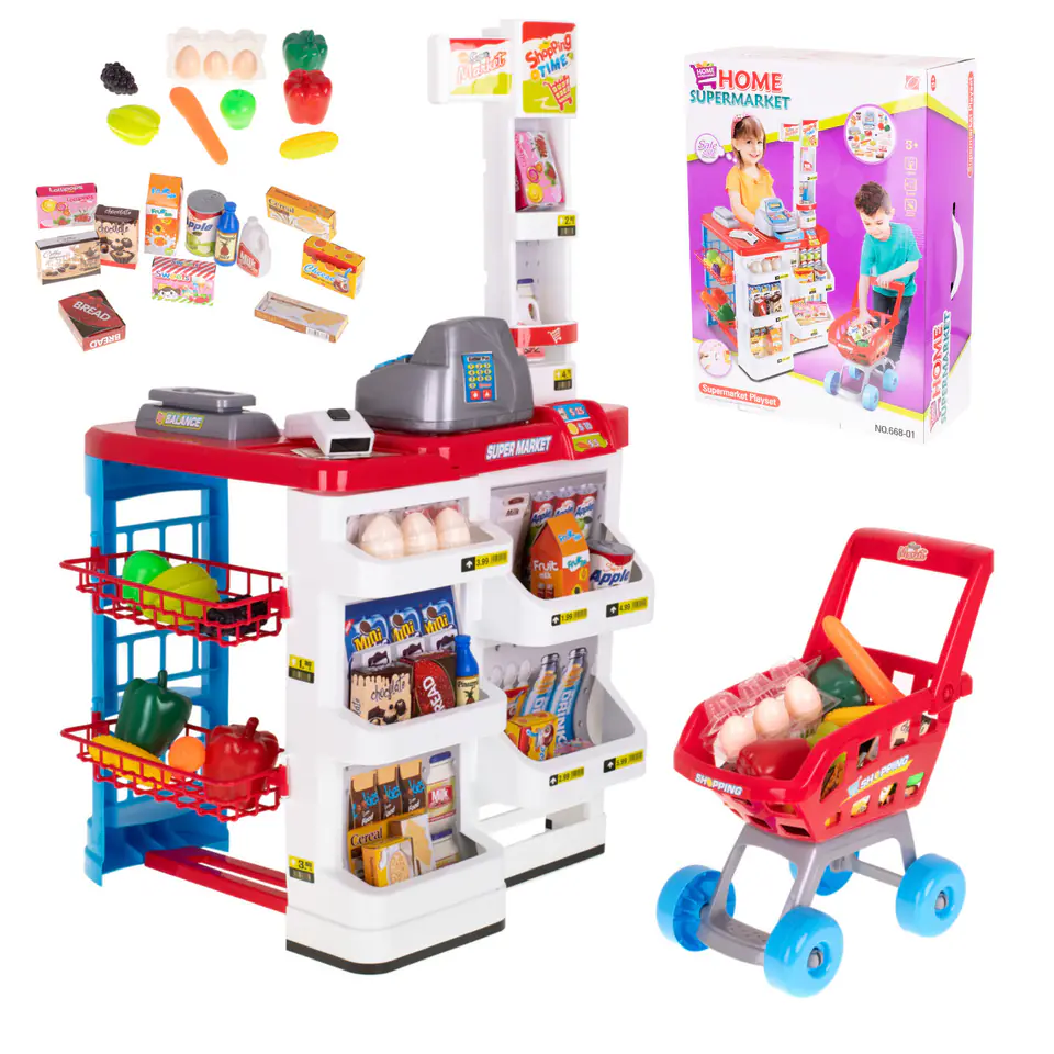 ⁨Supermarket shop cash register + trolley model 2⁩ at Wasserman.eu