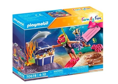 ⁨Zestaw figurek Family Fun 70678 Zestaw upominkowy Płetwonurek - poszukiwaczka skarbów⁩ w sklepie Wasserman.eu