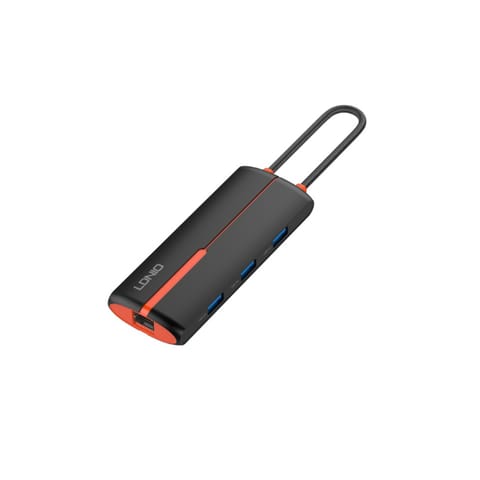 ⁨Adapter HUB USB-C 6w1 USB 3.0 HDMI PD RJ45 100W B⁩ w sklepie Wasserman.eu