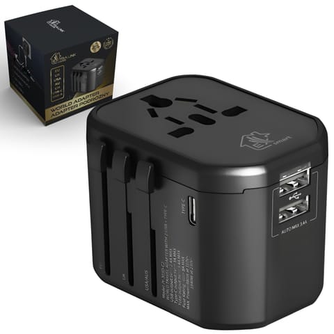 ⁨EXTRALINK SMART LIFE ADAPTER DLA PODRÓŻNYCH EU/UK/USA/AU/CH + USB-C USB-A⁩ w sklepie Wasserman.eu