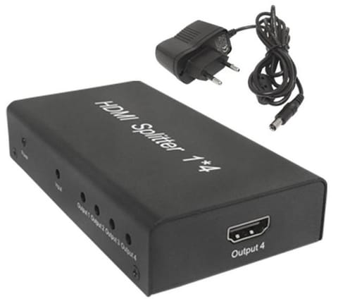 ⁨Rozgałęźnik 1x4 HDMI v1.4 1in - 4out 3D Splitter⁩ w sklepie Wasserman.eu