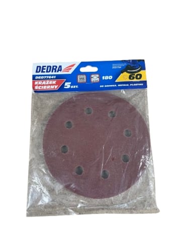 ⁨Five sanding discs 180mm P60 DED77641⁩ at Wasserman.eu