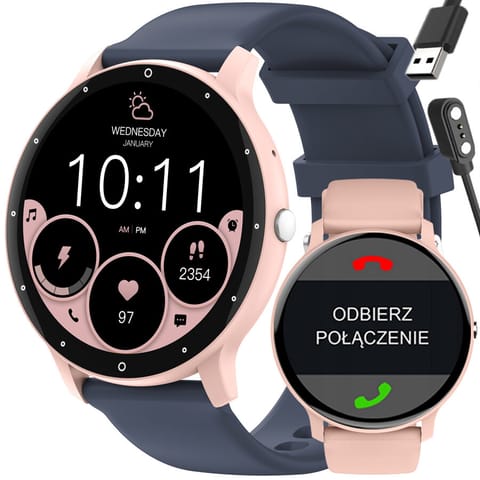 ⁨SMARTWATCH UNISEX GRAVITY GT1-7 PRO - ROZMOWY BLUETOOTH, DODATKOWY PASEK (sg027g)⁩ w sklepie Wasserman.eu