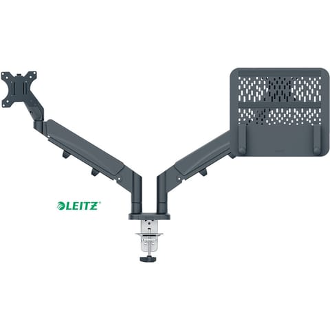 ⁨Ramię na monitor i laptop Leitz Ergo ciemnoszare⁩ w sklepie Wasserman.eu
