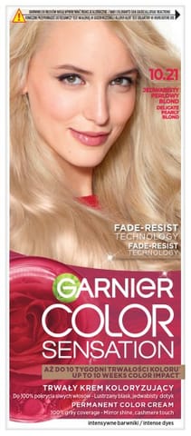 ⁨GARNIER Color Sensation Krem koloryzujący nr 10.21 - Jedwabisty Perłowy Blond 1op.⁩ w sklepie Wasserman.eu