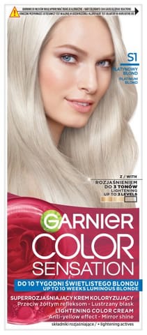 ⁨GARNIER Color Sensation Krem koloryzujący nr S1 - Platynowy Blond 1op.⁩ w sklepie Wasserman.eu