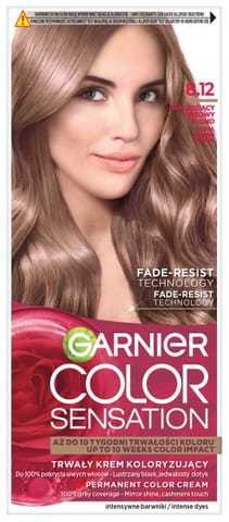 ⁨GARNIER Color Sensation Krem koloryzujący nr 8.12 - Opalizujący Różowy Blond 1op.⁩ w sklepie Wasserman.eu