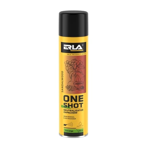 ⁨ERLA ONE SHOT 600ML OPAKOWANIE ZBIORCZE 12szt.  NEUTRALIZATOR ZAPACHÓW SANDALWOOD⁩ w sklepie Wasserman.eu