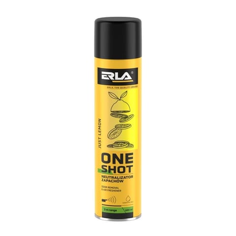 ⁨ERLA ONE SHOT 600ML OPAKOWANIE ZBIORCZE 12szt. NEUTRALIZATOR ZAPACHÓW JUST LEMON⁩ w sklepie Wasserman.eu