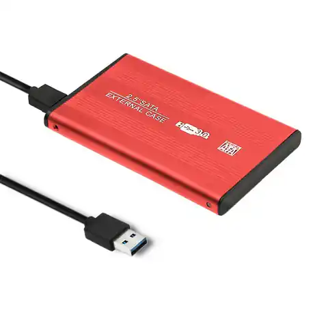 ⁨Qoltec 51860 Externes Festplattengehäuse HDD / SSD 2.5 '' SATA3 | USB 3.0 | rot⁩ im Wasserman.eu