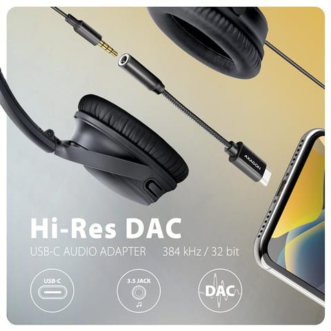 ⁨Karta dźwiękowa/Adapter dźwięku Axagon USB-C 0,1 m⁩ w sklepie Wasserman.eu