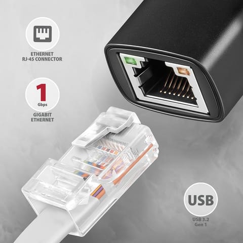 ⁨Karta sieciowa Axagon ADE-ARC USB3.2 Gen 1 Type-C / Gigabit Ethernet 10/100/1000⁩ w sklepie Wasserman.eu