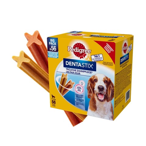 ⁨PEDIGREE DentaStix Medium - przysmak dentystyczny dla psów średnich ras - 56 sztuk (8 x180g)⁩ w sklepie Wasserman.eu