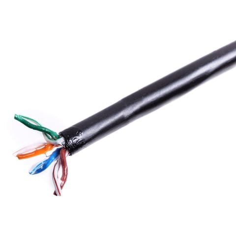 ⁨Gel-filled outdoor installation cable DIGITUS cat.5e, U/UTP, AWG24/1, PE, 100m, black⁩ at Wasserman.eu