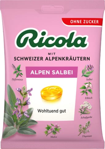 ⁨Ricola Alpen-Salbei Cukierki bez Cukru 75 g⁩ w sklepie Wasserman.eu