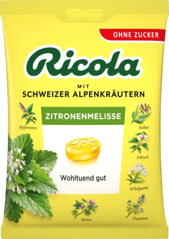 ⁨Ricola Alpenkräuter Zitronenmelisse Cukierki bez Cukru 75 g⁩ w sklepie Wasserman.eu