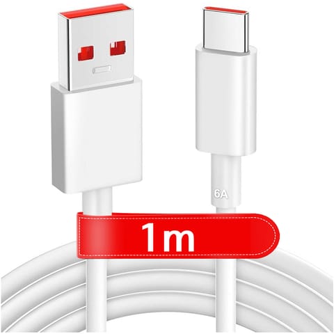 ⁨Kabel USB - USB-C typ C Alogy mocny szybki 67W 6A PD 1M przewód do Xiaomi Biały⁩ w sklepie Wasserman.eu