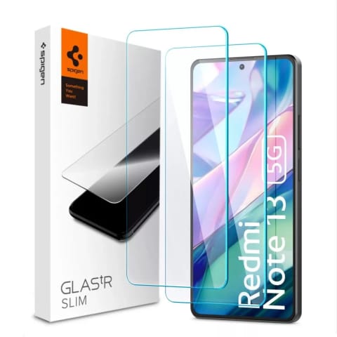 ⁨Szkło hartowane Spigen Glas.tR Slim 2-pack do Xiaomi Redmi Note 13 5G Clear⁩ w sklepie Wasserman.eu