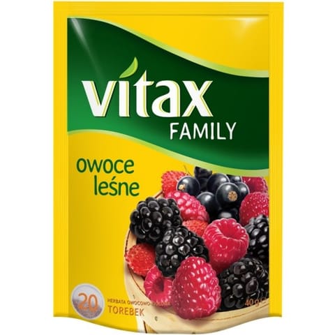 ⁨HERBATA VITAX FAMILY OWOCE LEŚNE 20 TOREBEK⁩ w sklepie Wasserman.eu