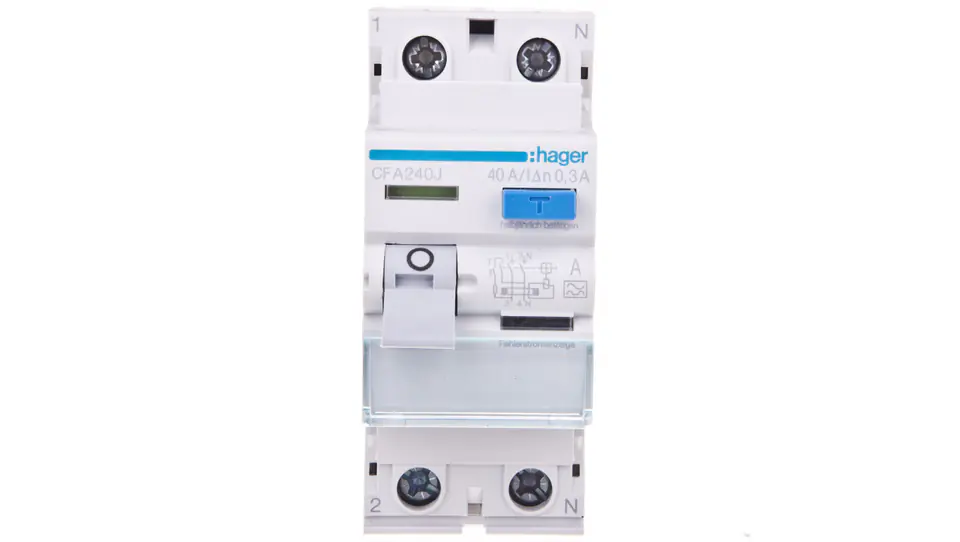 ⁨Residual current circuit breaker 2P 40A 0,3A type A CFA240J⁩ at Wasserman.eu