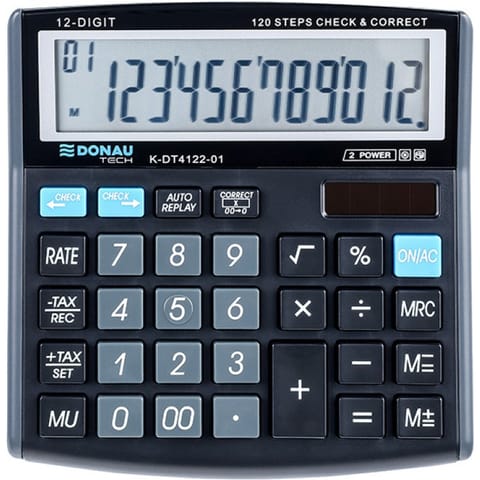 ⁨Kalkulator Donau Tech K-DT4122-01 czarny⁩ w sklepie Wasserman.eu