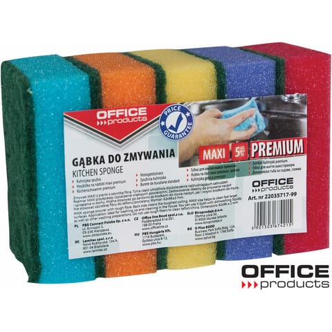 ⁨Gąbki do zmywania Office Products Maxi (5)⁩ w sklepie Wasserman.eu