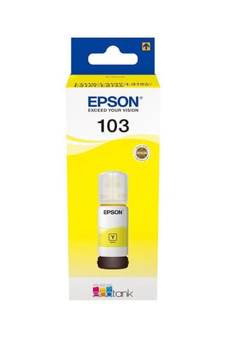 ⁨Oryginalny Tusz w butelce Yellow Epson 103 (T00S4, C13T00S44A)⁩ w sklepie Wasserman.eu