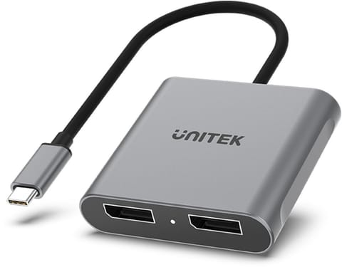 ⁨Unitek V1404A USB-C to 2x DP 1.4 8K 60Hz port adapter⁩ at Wasserman.eu