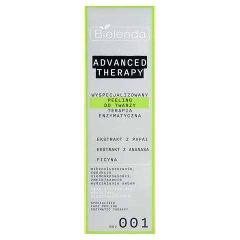 ⁨BIELENDA Advenced Therapy Wyspecjalizowany Peeling do twarzy - terapia enzymatyczna (moc 001)  30 ml⁩ w sklepie Wasserman.eu