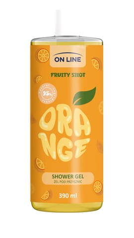 ⁨ON LINE Fruity Shot Żel pod prysznic Orange 390 ml⁩ w sklepie Wasserman.eu