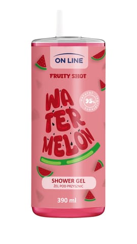 ⁨ON LINE Fruity Shot Żel pod prysznic Watermelon 390 ml⁩ w sklepie Wasserman.eu