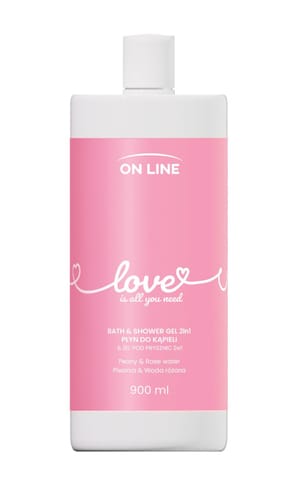 ⁨ON LINE Emocje Żel i płyn do kąpieli 2w1 Love 900 ml⁩ w sklepie Wasserman.eu