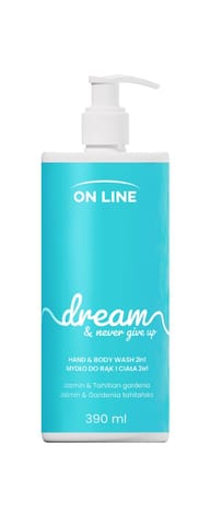 ⁨ON LINE Emocje Mydło do rąk i ciała 2w1 Dream 390 ml⁩ w sklepie Wasserman.eu