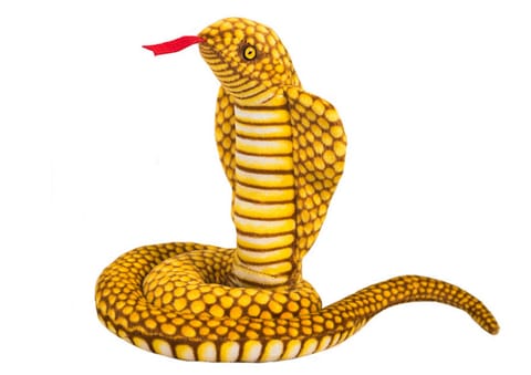 ⁨Maskotka Pluszowa Wąż Kobra Królewska Żółta 100 cm⁩ w sklepie Wasserman.eu