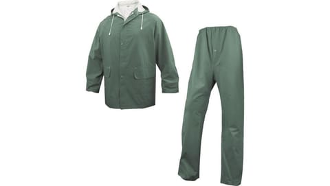 ⁨Rain set XL sweatshirt + pants PVC coated polyester green EN304VEXG2⁩ at Wasserman.eu