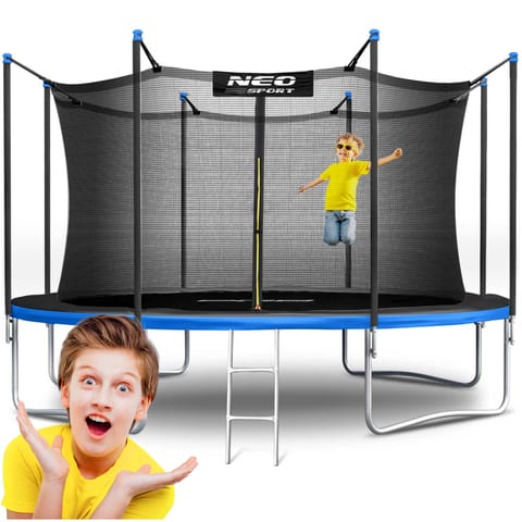 ⁨Trampolina ogrodowa 13ft/404cm z siatką wewnętrzną i drabinką Neo-Sport⁩ w sklepie Wasserman.eu