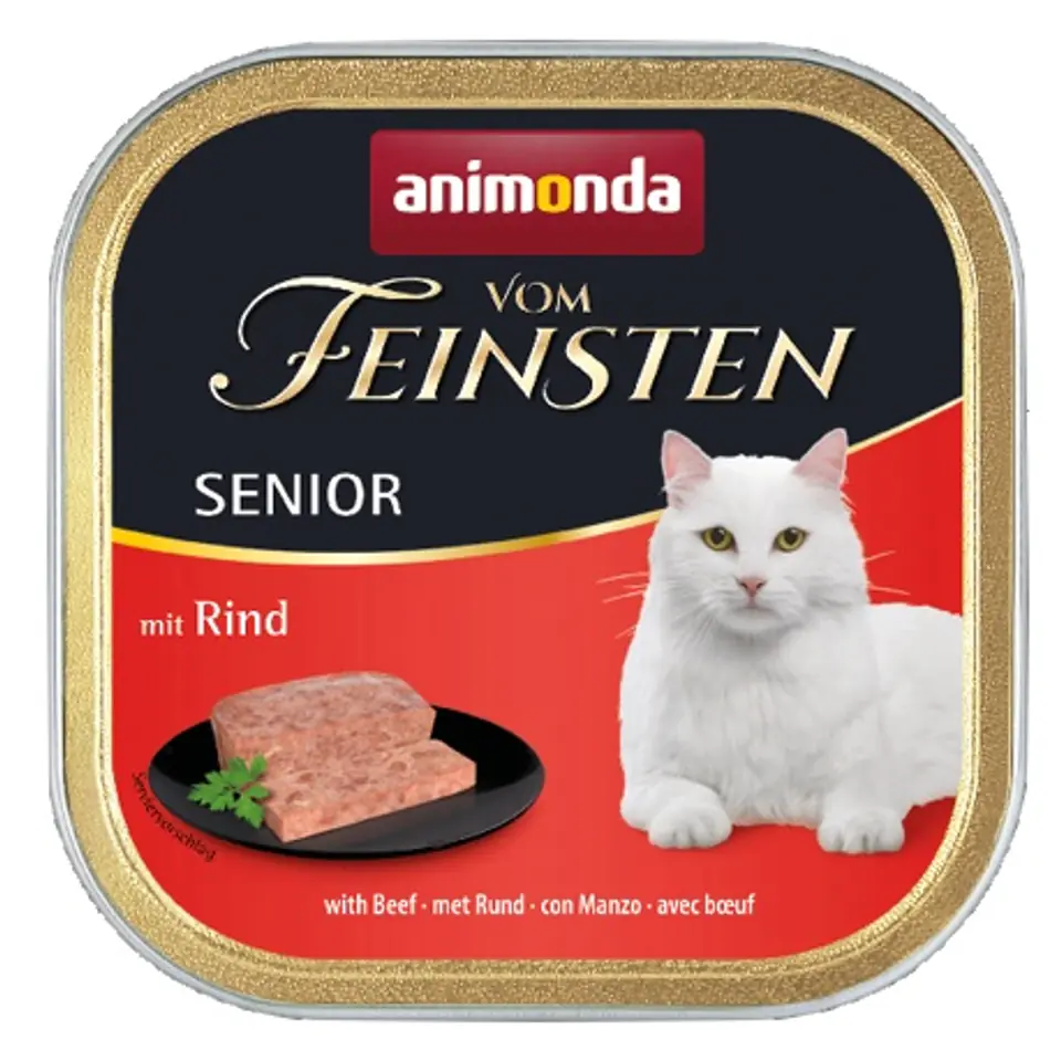 ⁨Animonda vom Feinsten Cat Senior z Wołowiną tacka 100g⁩ w sklepie Wasserman.eu