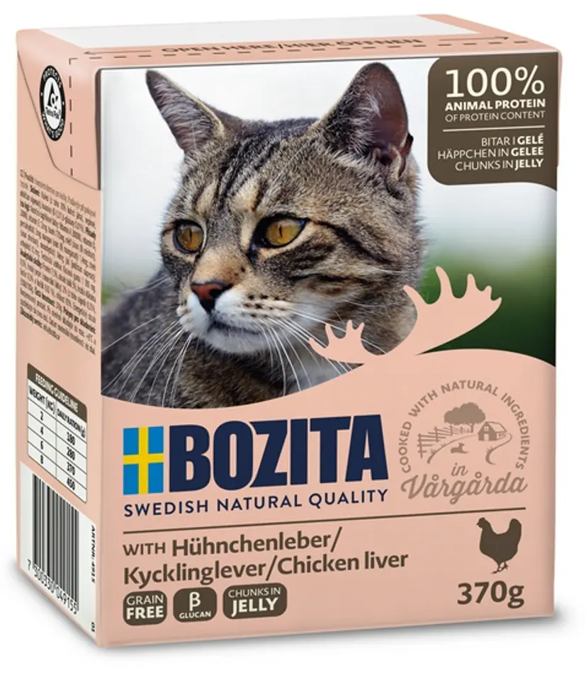 ⁨BOZITA Chunks in Jelly with Chicken Liver 370g⁩ at Wasserman.eu