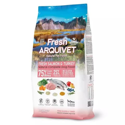 ⁨ARQUIVET Fresh Salmon with turkey - semi-moist dog food - 10 kg⁩ at Wasserman.eu