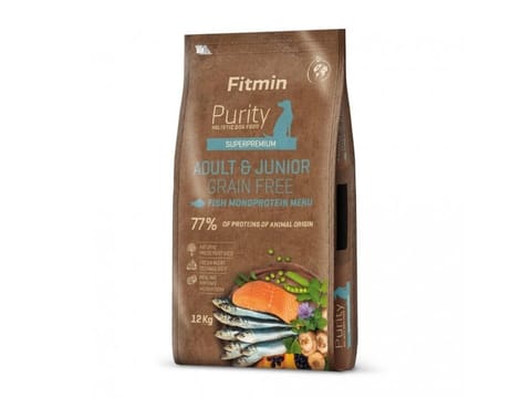 ⁨FITMIN Purity Grainfree Adult&Junior fish - dry dog food - 12kg⁩ at Wasserman.eu
