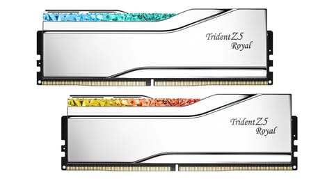 ⁨G.SKILL TRIDENT Z5 ROYAL RGB DDR5 2X32GB 6400MHZ CL32 XMP3 SILVER F5-6400J3239G32GX2-TR5S⁩ w sklepie Wasserman.eu