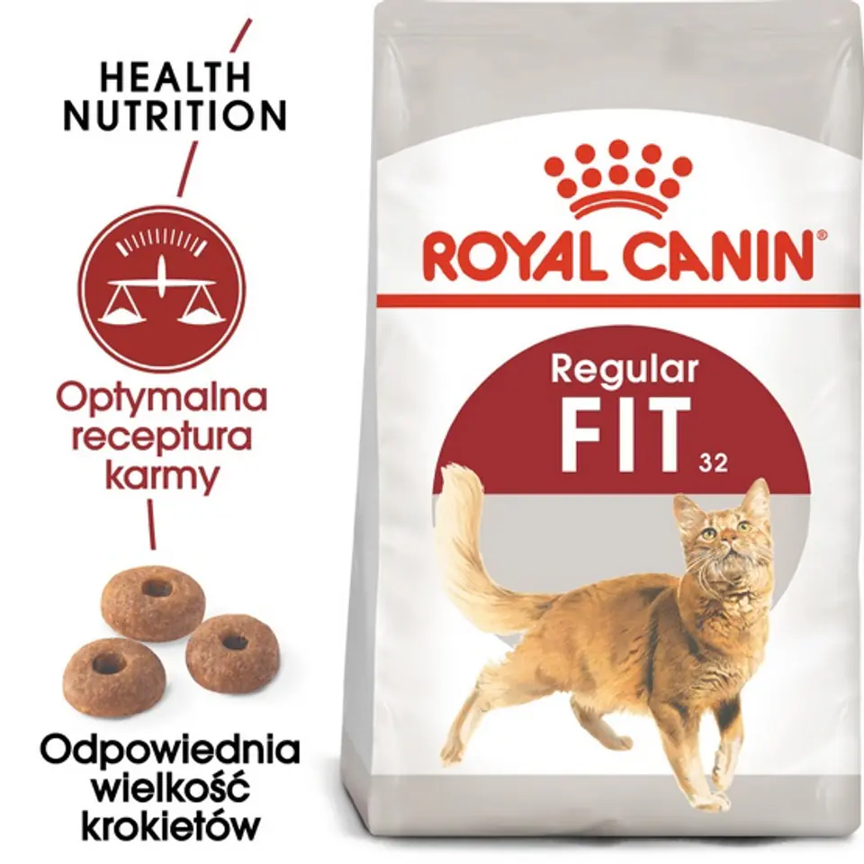 ⁨Royal Canin Fit karma sucha dla kotów dorosłych, wspierająca idealną kondycję 400g⁩ w sklepie Wasserman.eu