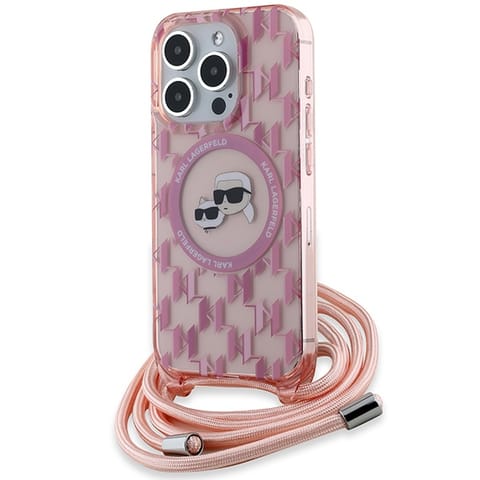 Karl Lagerfeld KLHMP15LHCKCKLCP iPhone 15 Pro 6.1" różowy/pink hardcase IML Crossbody Monogram Karl & Choupette Head MagSafe w sklepie Wasserman.eu