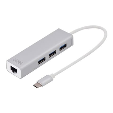 ⁨Hub 3-port USB 2.0 Type C Gigabit LAN⁩ at Wasserman.eu